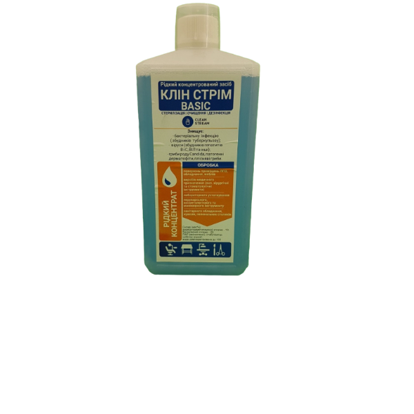 Клин Стрим Basic (CLEAN STREAM) - средство для дезинфекции инструментов и поверхностей (концентрат), 1 л