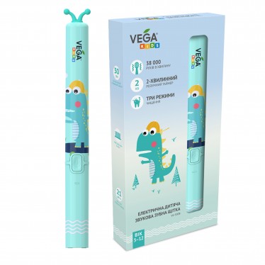 Электрическая детская звуковая зубная щетка Vega (Вега) Kids VK-500