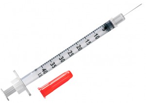 Шприц інсуліновий 1мл (U-40), трикомпонентний